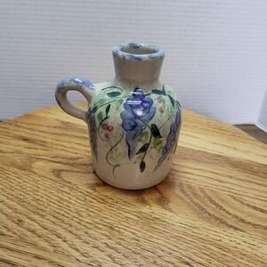 VTG Yesteryears Collection Stoneware Jug Marshall Pottery Wisteria Purple Vine